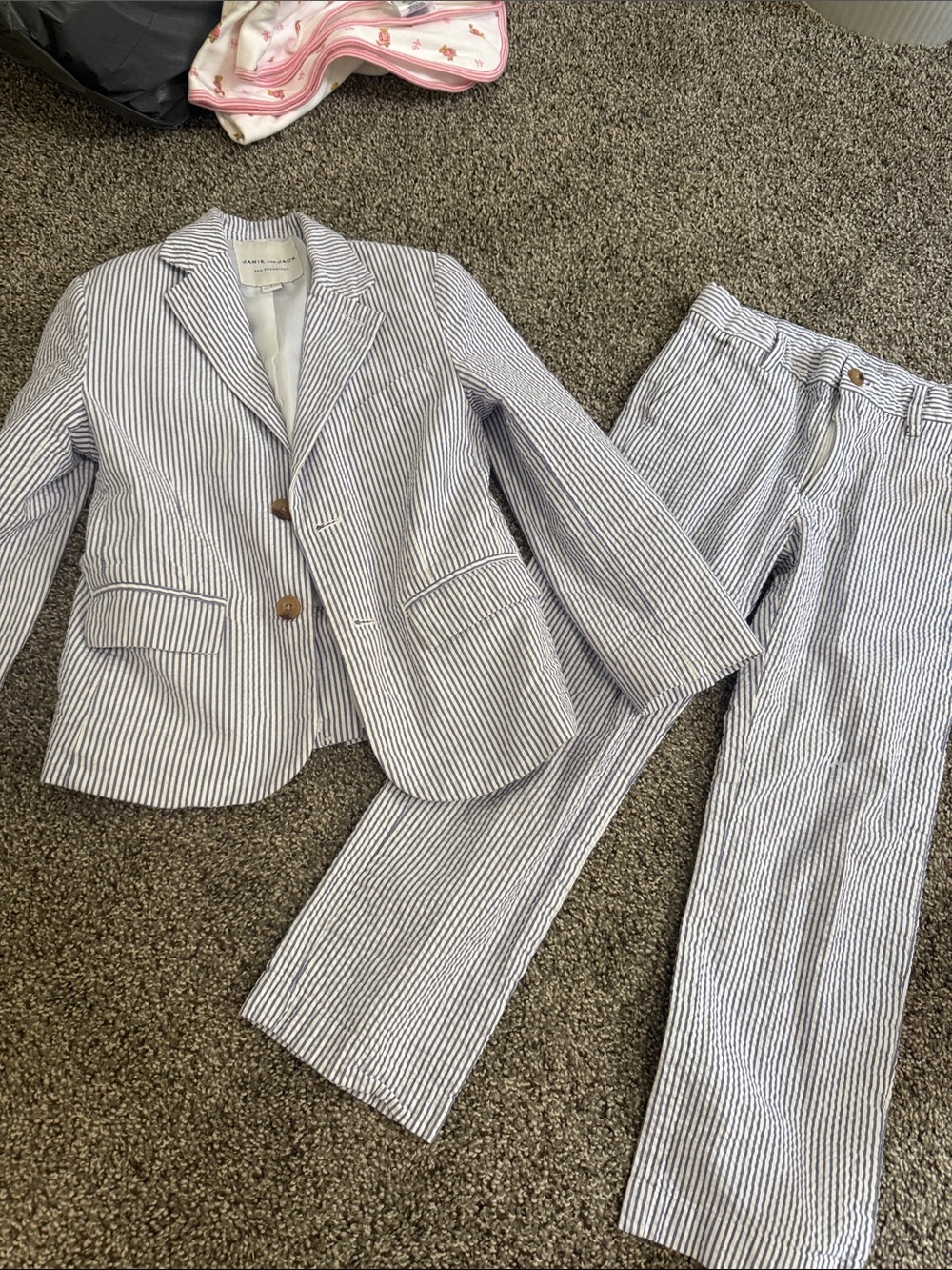 Striped Seersucker Boys Suit Janie and Jack
